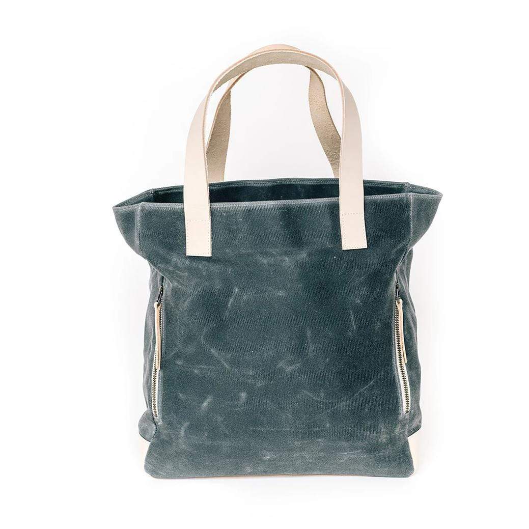 Charcoal Grey Wax Canvas Tote Bag - The Morning Person
