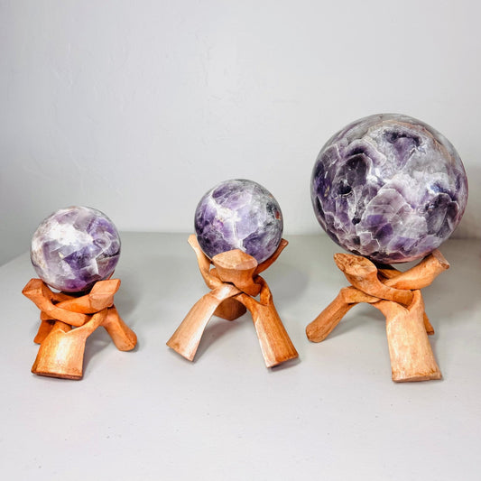 Chevron Amethyst Sphere