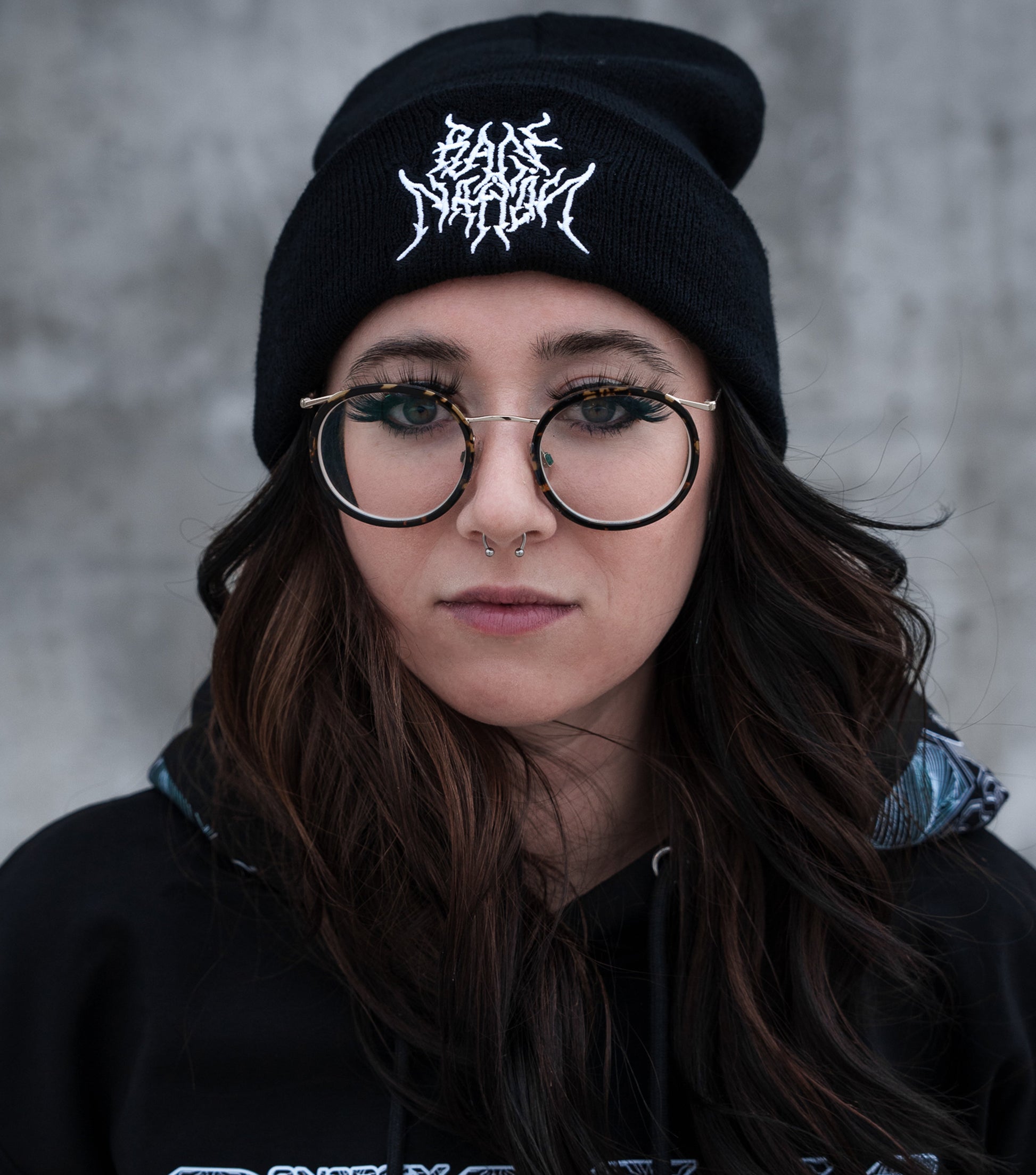 END THE HATE V1 • Metal Logo Knit Beanie - Concordia Style Boutique