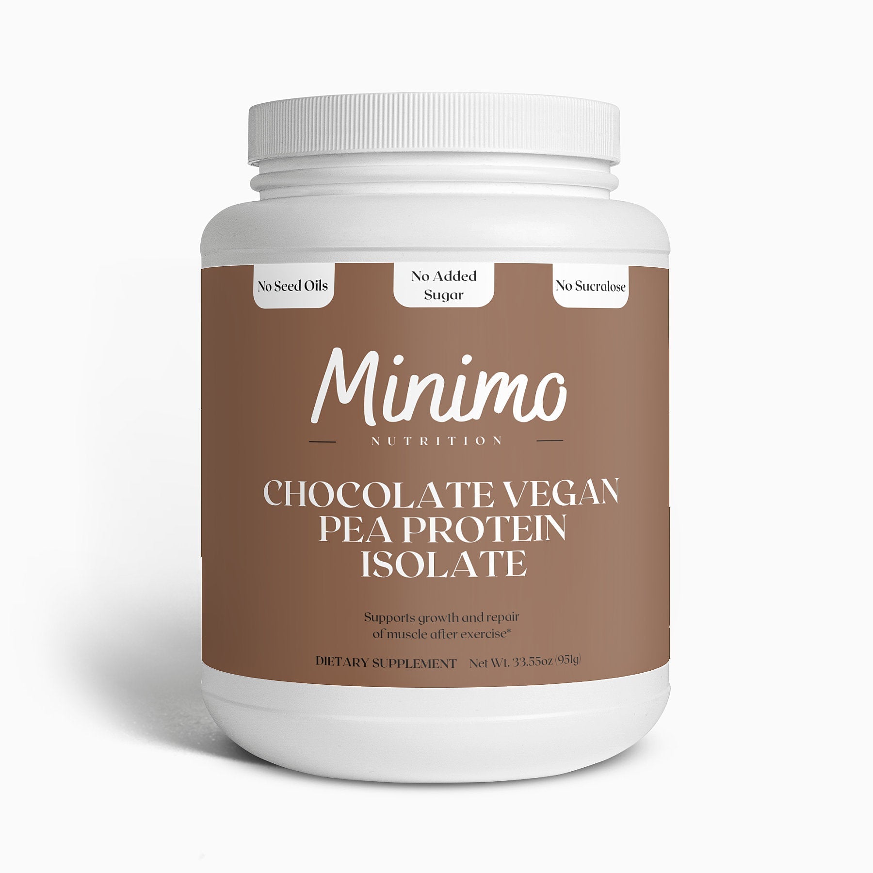 Chocolate Vegan Pea Protein Isolate Powder, 2.09 lbs - Concordia Style Boutique