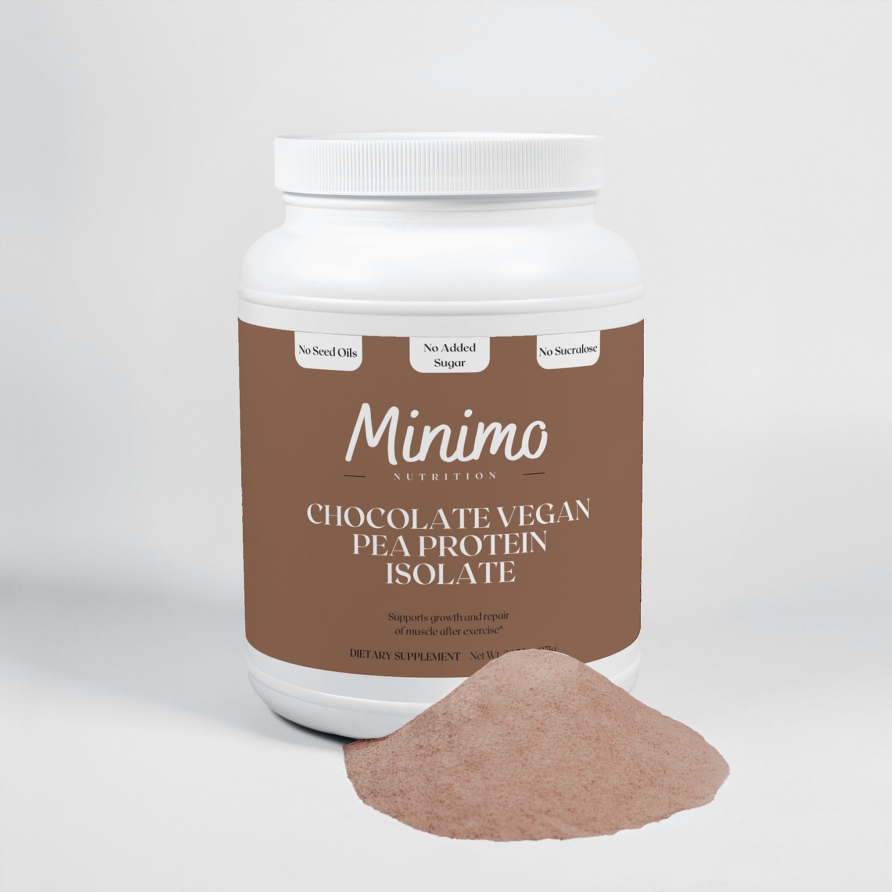 Chocolate Vegan Pea Protein Isolate Powder, 2.09 lbs - Concordia Style Boutique