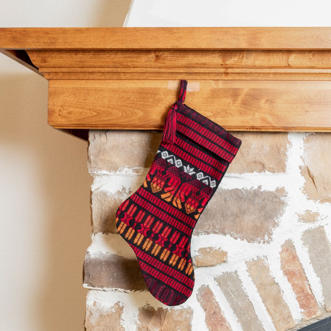 Guatemalan Brocade Christmas Stocking - Concordia Style Boutique