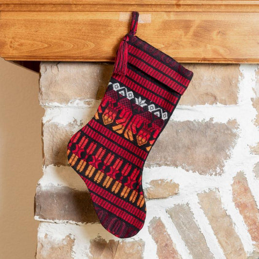 Guatemalan Brocade Christmas Stocking - Concordia Style Boutique