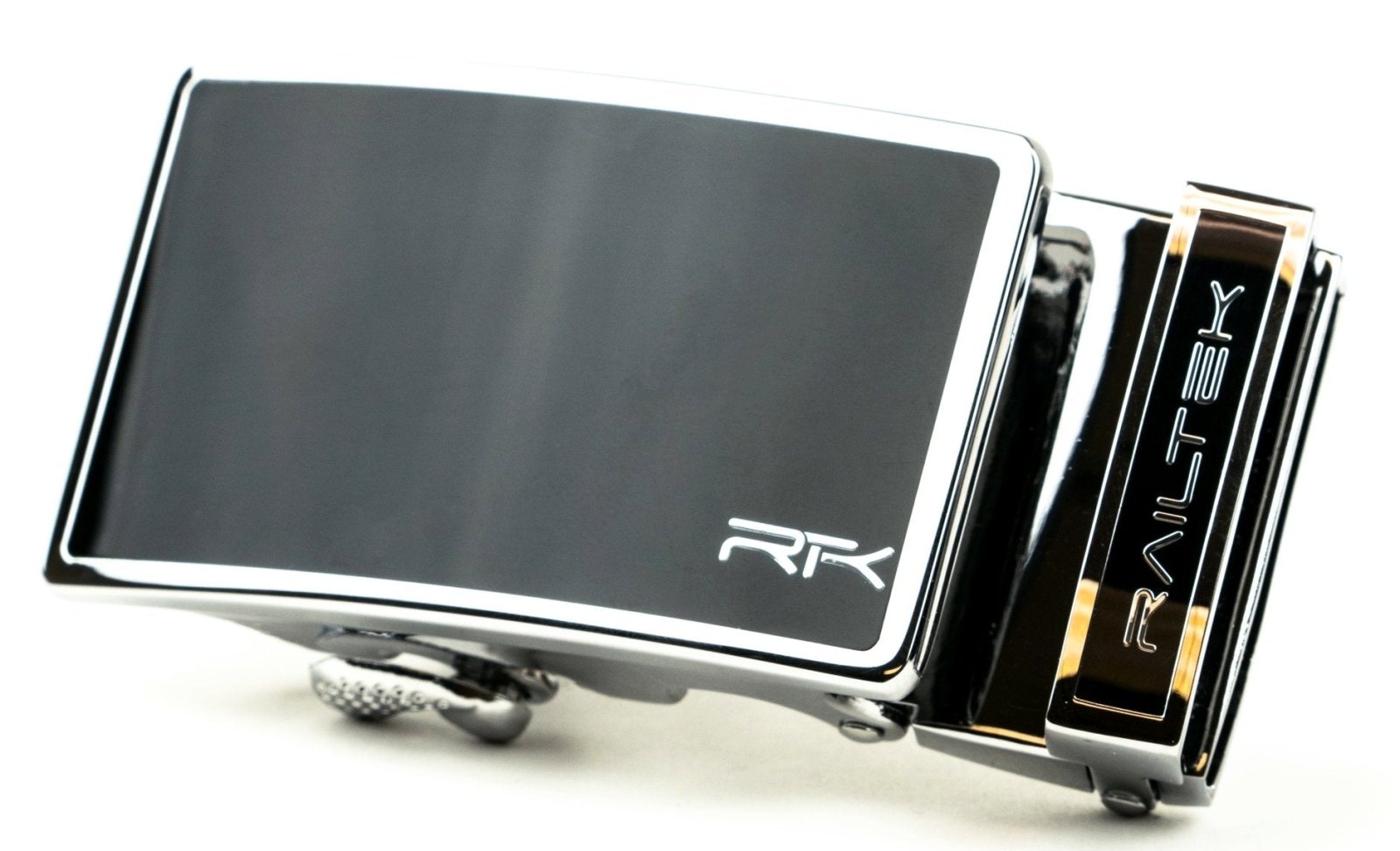 Chrome Black Railtek™ Belt Buckle - Concordia Style Boutique