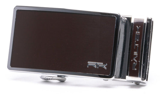 Chrome Dark Brown Railtek™ Belt Buckle - Concordia Style Boutique