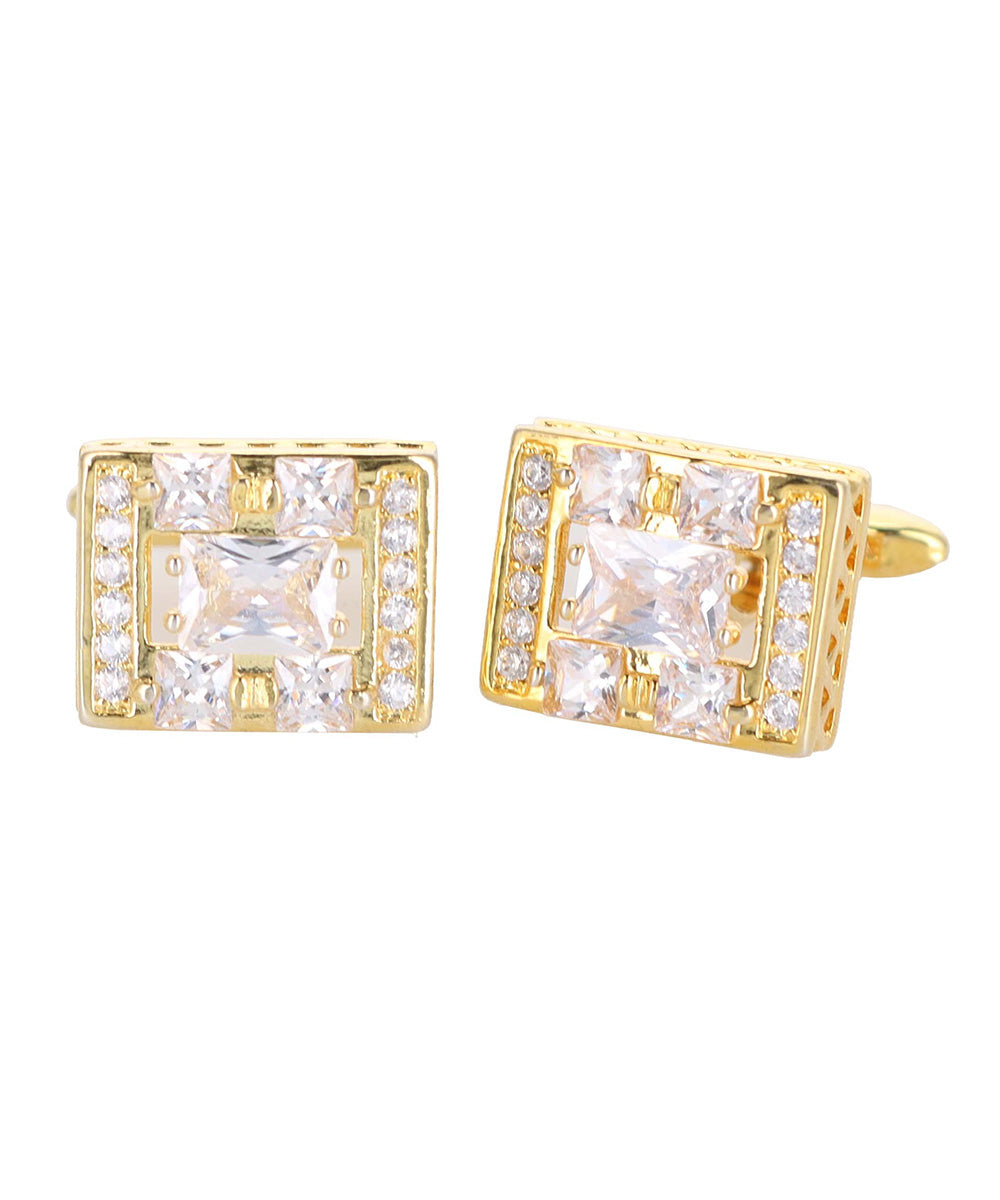 Vittorio Vico Gold Iced Wedding Cufflinks in Gift Box: CL100x Series