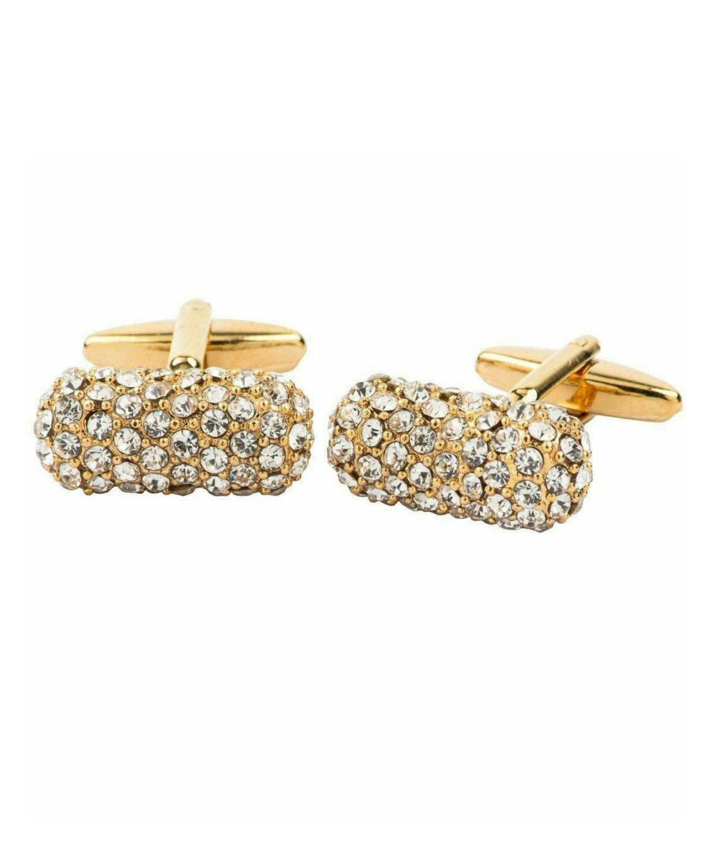 Vittorio Vico Gold Iced Wedding Cufflinks in Gift Box: CL100x Series