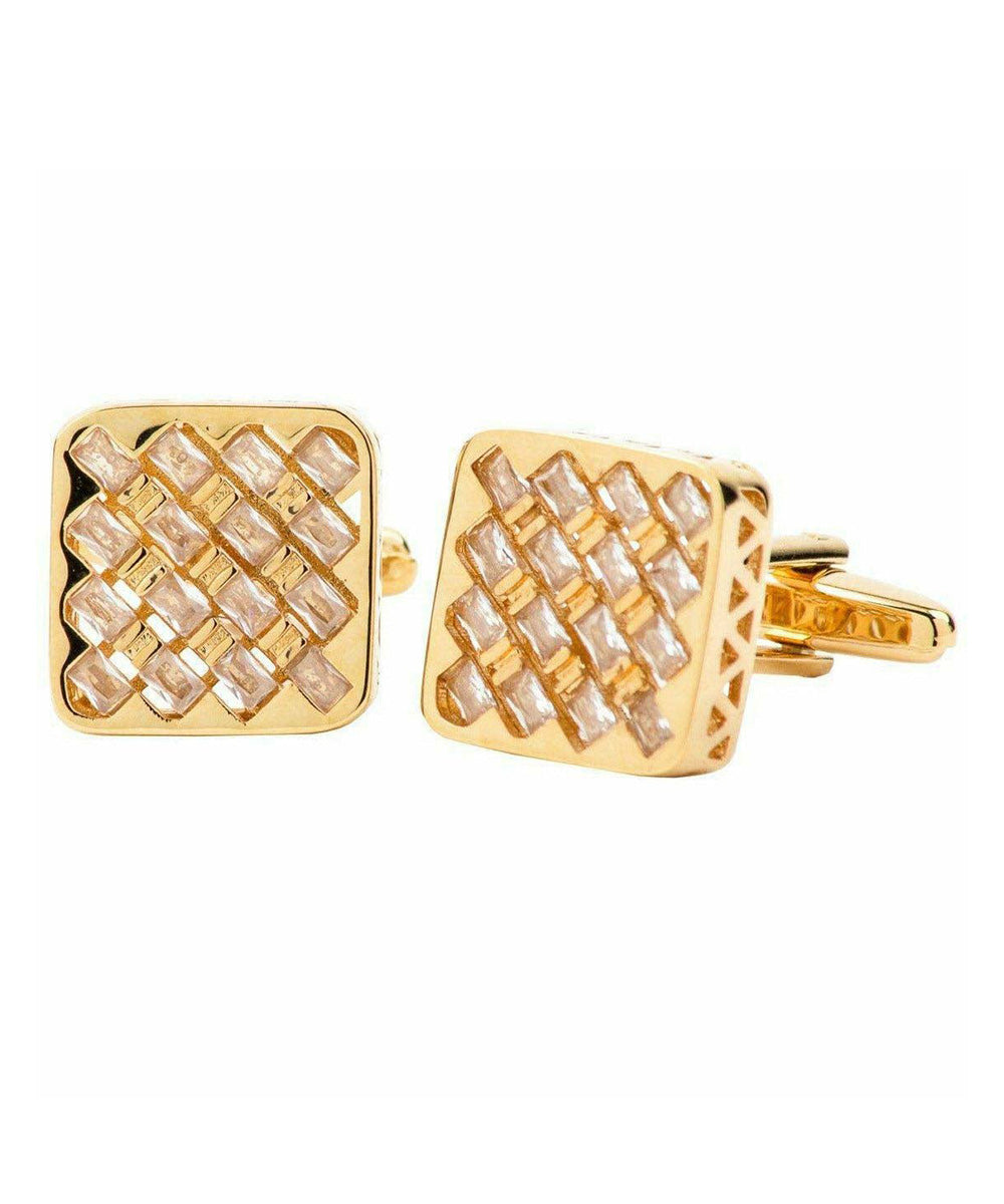 Vittorio Vico Gold Iced Wedding Cufflinks in Gift Box: CL100x Series