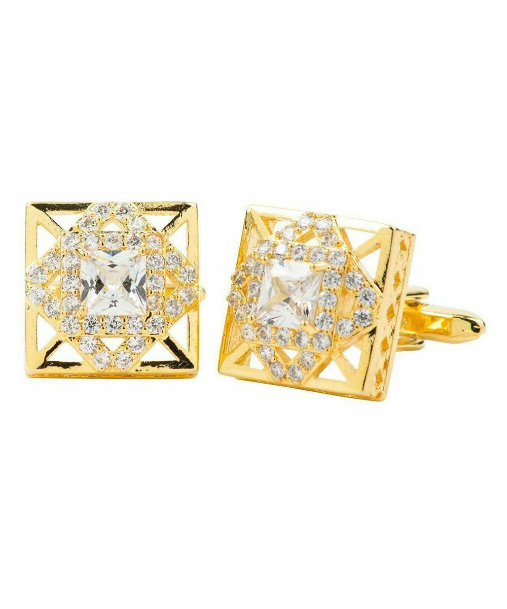 Vittorio Vico Gold Iced Wedding Cufflinks in Gift Box: CL100x Series