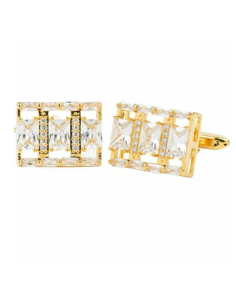 Vittorio Vico Gold Iced Wedding Cufflinks in Gift Box: CL100x Series