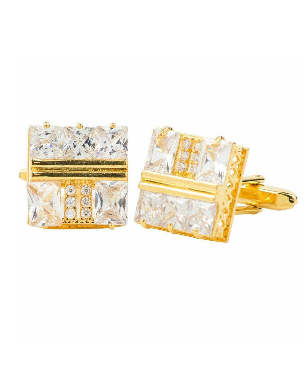 Vittorio Vico Gold Iced Wedding Cufflinks in Gift Box: CL100x Series