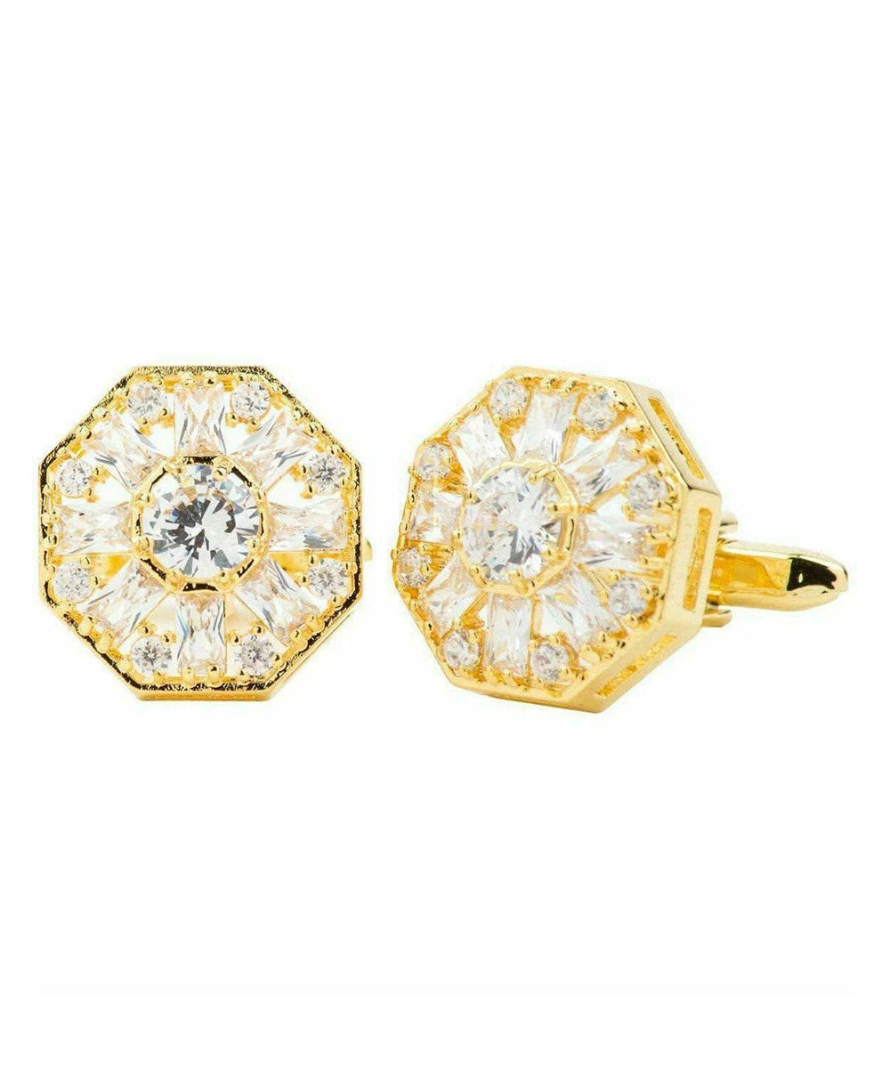 Vittorio Vico Gold Iced Wedding Cufflinks in Gift Box: CL100x Series