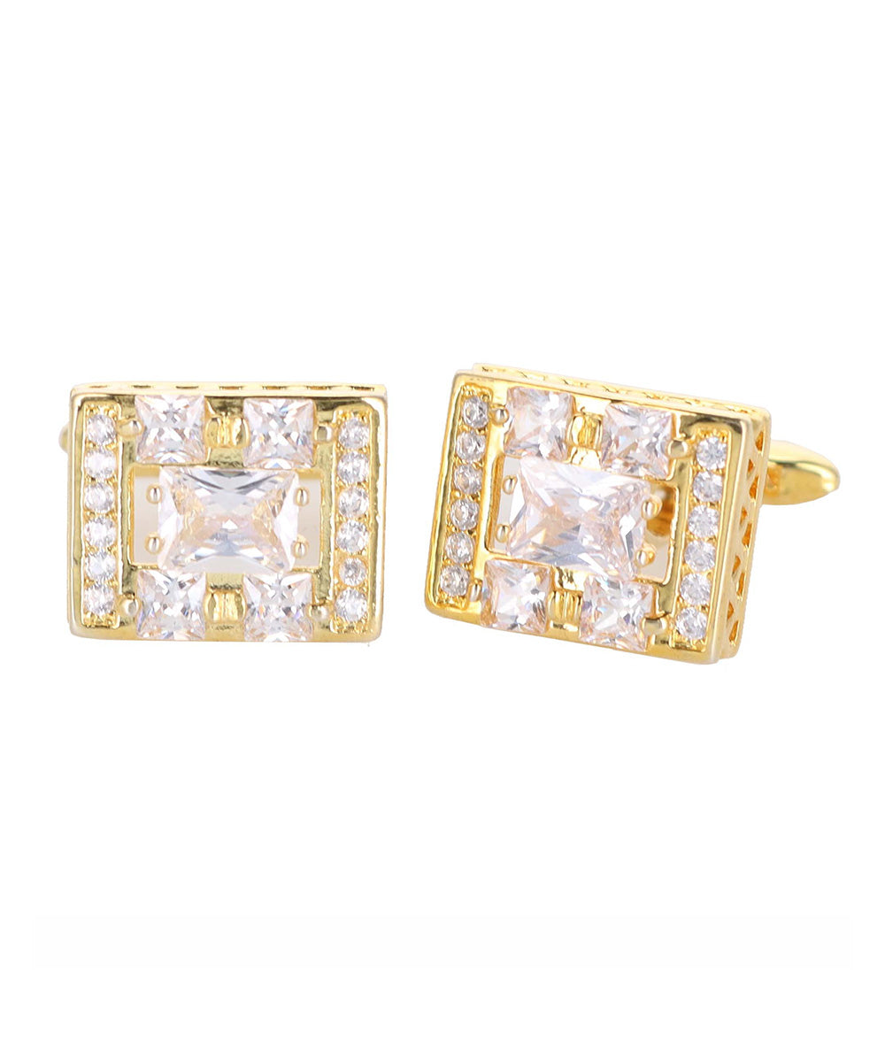 Vittorio Vico Gold Iced Wedding Cufflinks in Gift Box: CL100x Series
