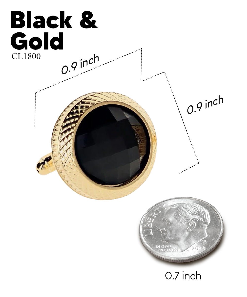 Vittorio Vico Button Colorstone Cufflinks: CL18XX Series - Concordia Style Boutique