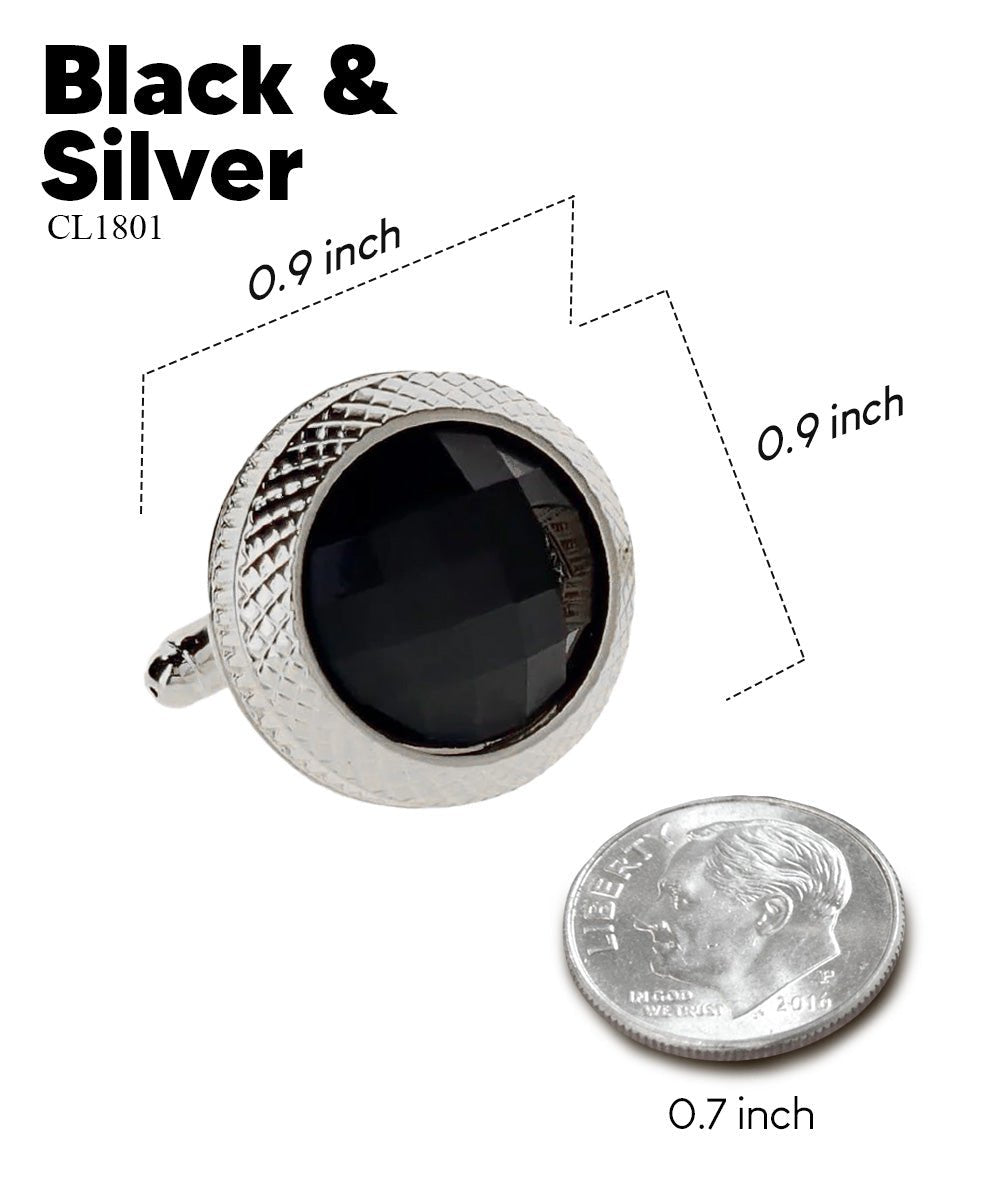 Vittorio Vico Button Colorstone Cufflinks: CL18XX Series - Concordia Style Boutique