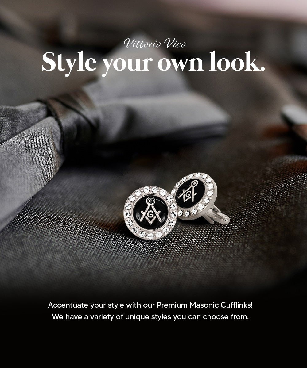 Vittorio Vico Masonic Themed Cufflinks: CL39XX Series