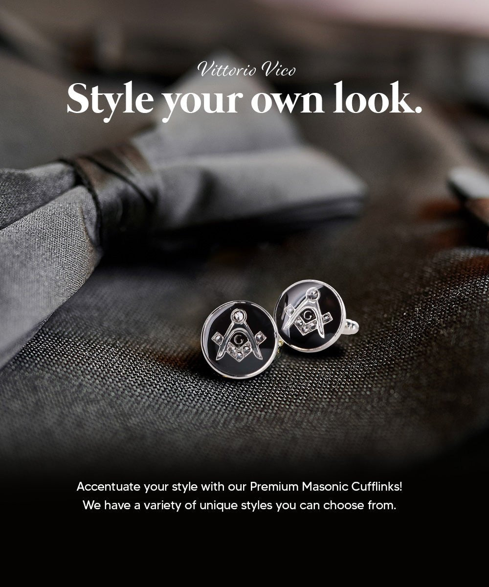 Vittorio Vico Masonic Themed Cufflinks: CL39XX Series