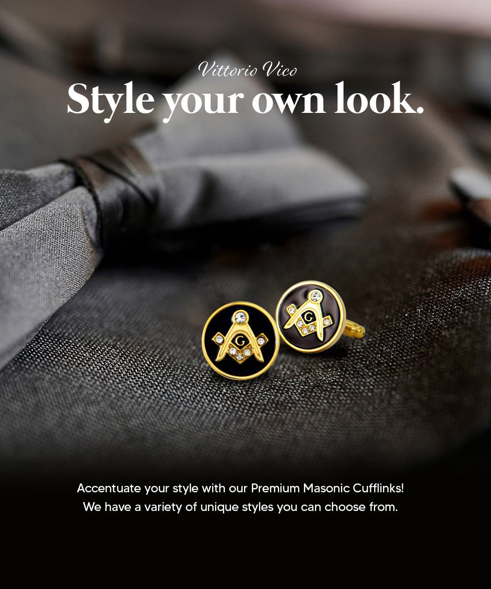 Vittorio Vico Masonic Themed Cufflinks: CL39XX Series