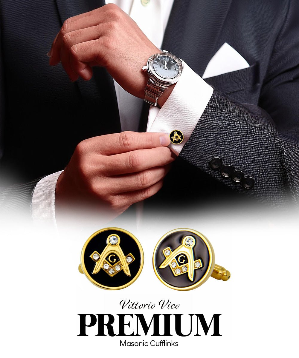 Vittorio Vico Masonic Themed Cufflinks: CL39XX Series