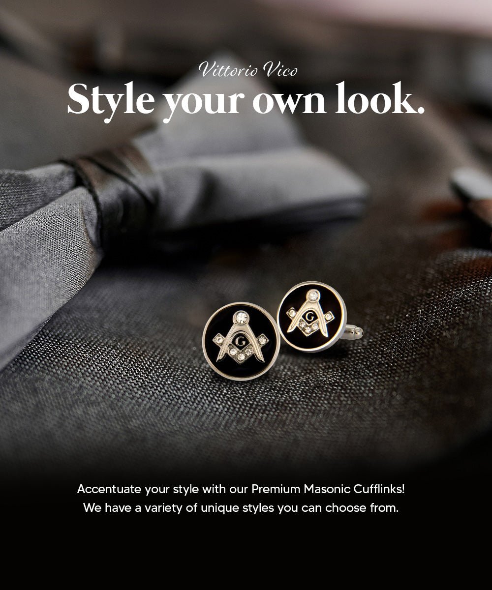 Vittorio Vico Masonic Themed Cufflinks: CL39XX Series