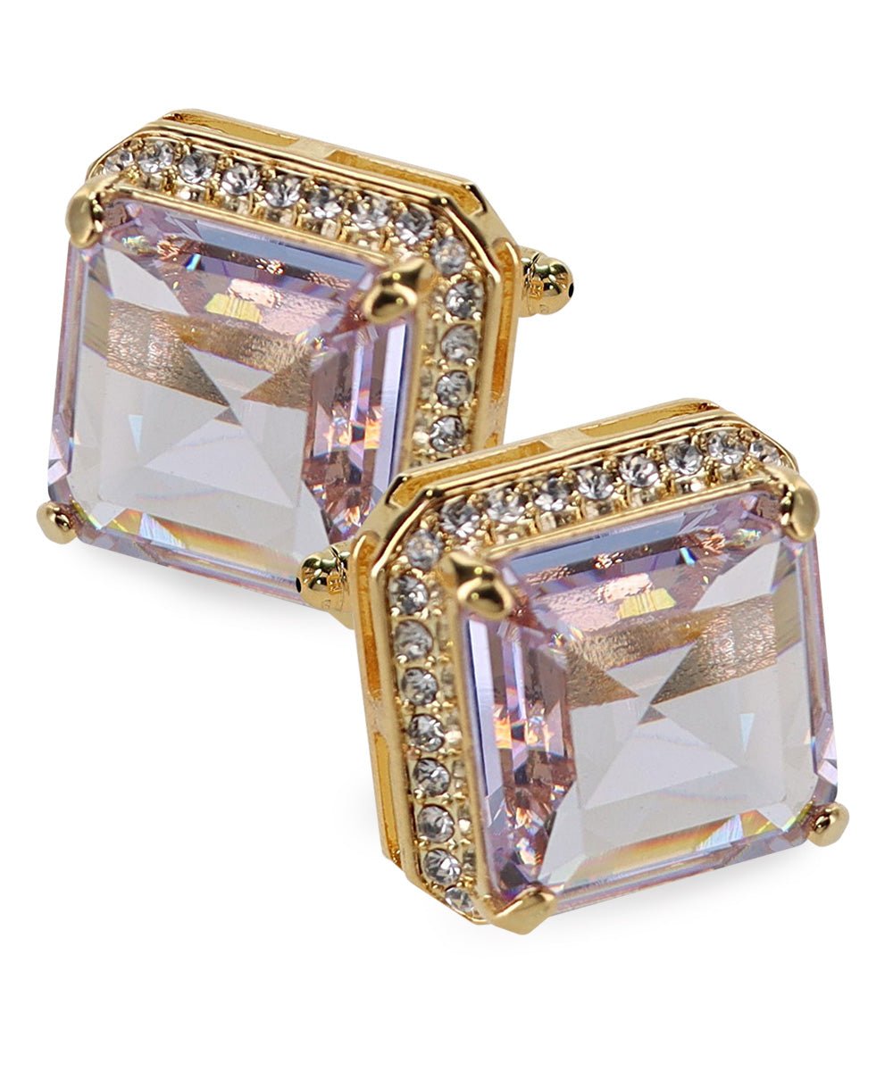 Vittorio Vico Large Big Square Crystal Colorstone Cufflinks: CL 70XX Series - Concordia Style Boutique