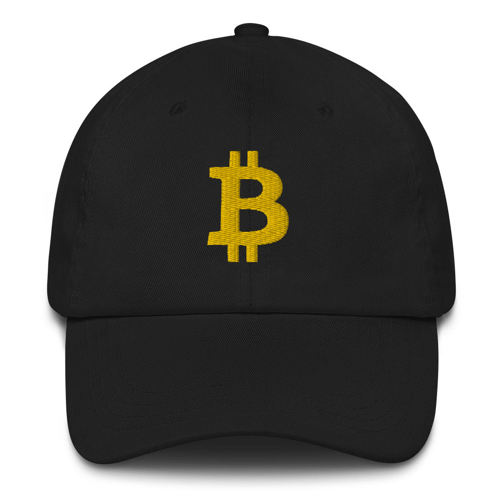 Bitcoin B (Gold Embroidery) Dad Hat - Concordia Style Boutique