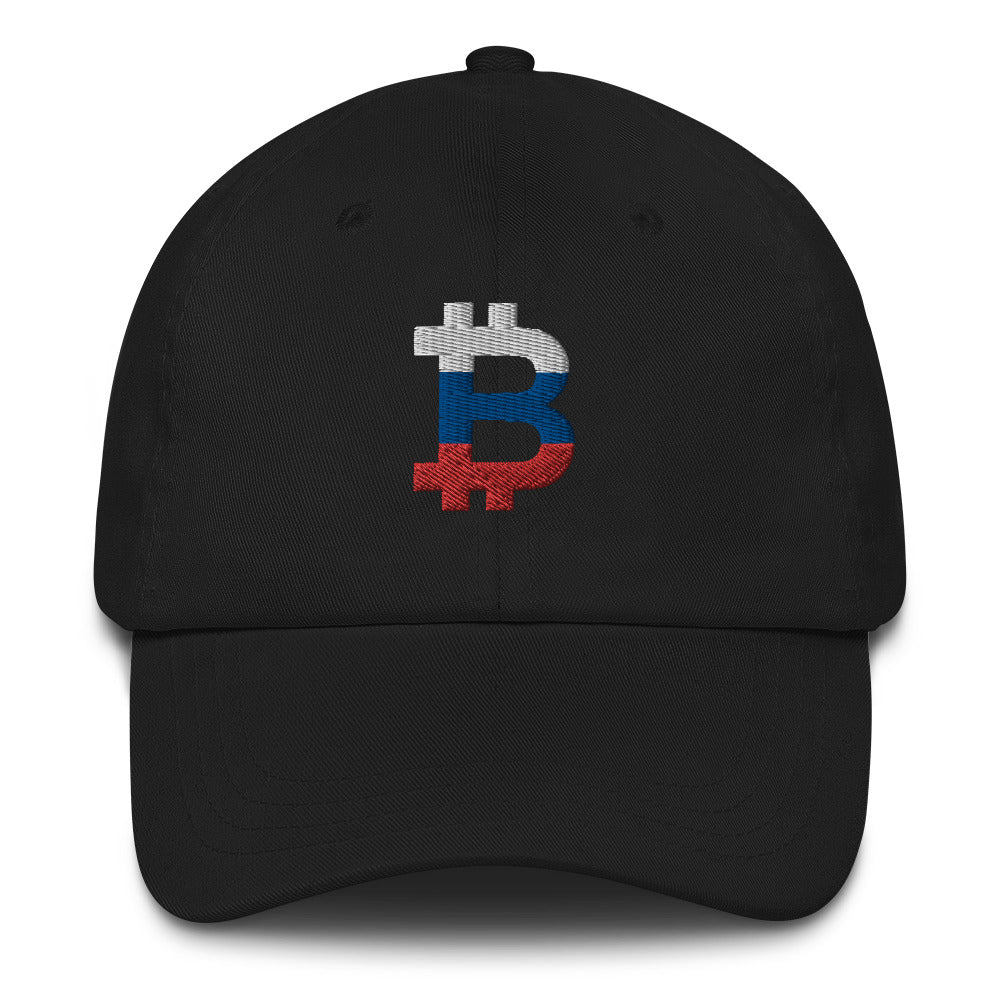Russian Flag Bitcoin B Dad Hat - Concordia Style Boutique