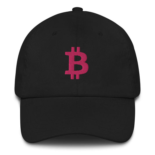 Bitcoin B (Magenta Embroidery) Dad Hat - Concordia Style Boutique