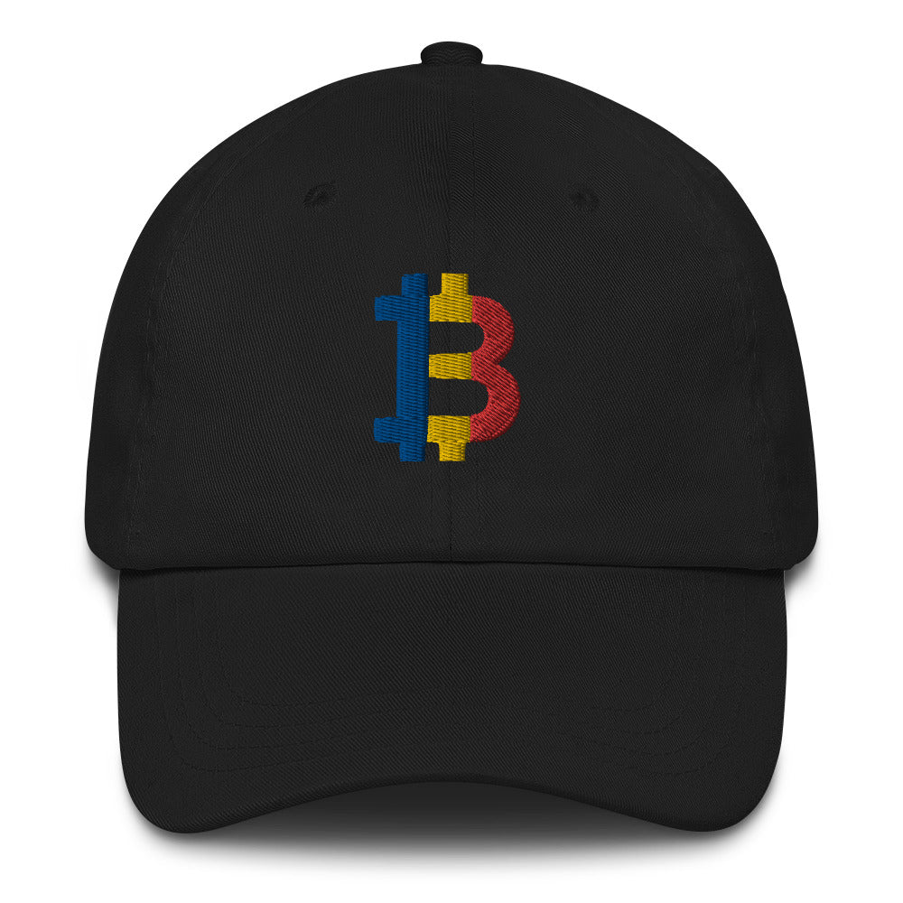 Romanian Flag Bitcoin B Dad Hat - Concordia Style Boutique