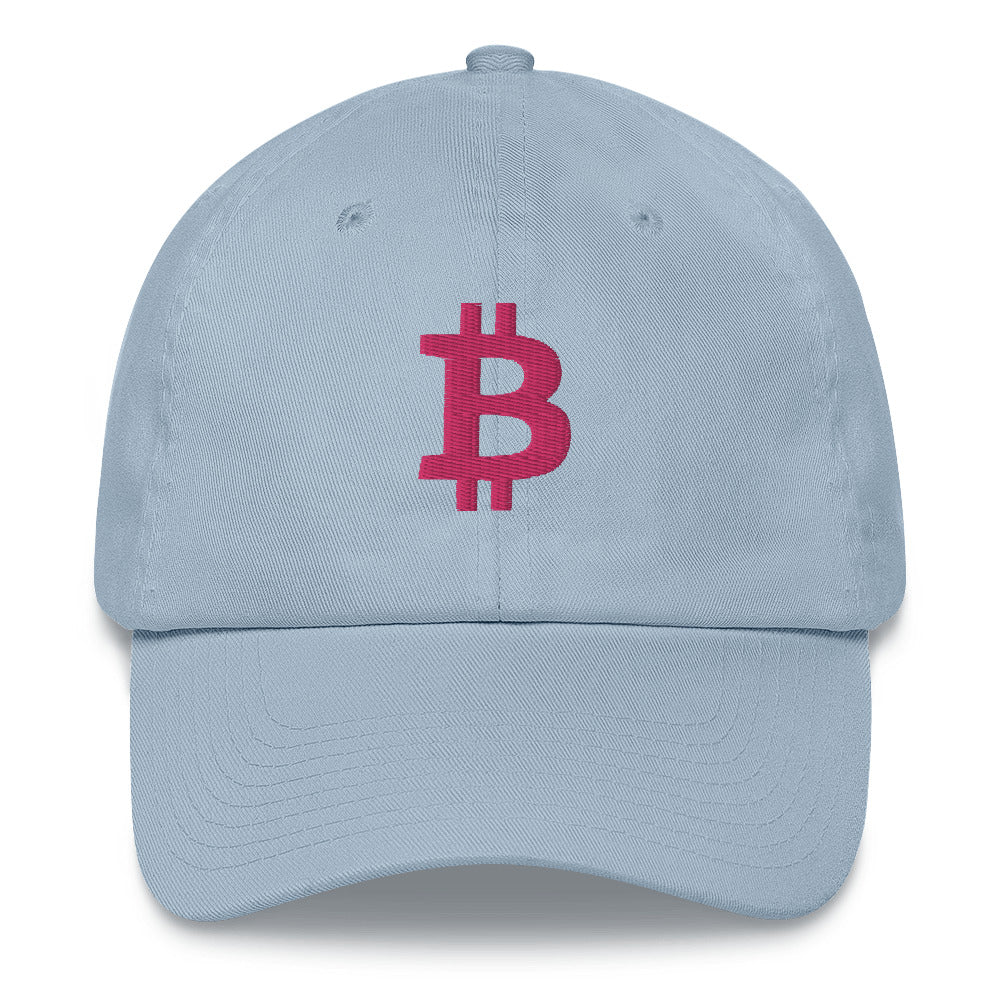 Bitcoin B (Magenta Embroidery) Dad Hat - Concordia Style Boutique
