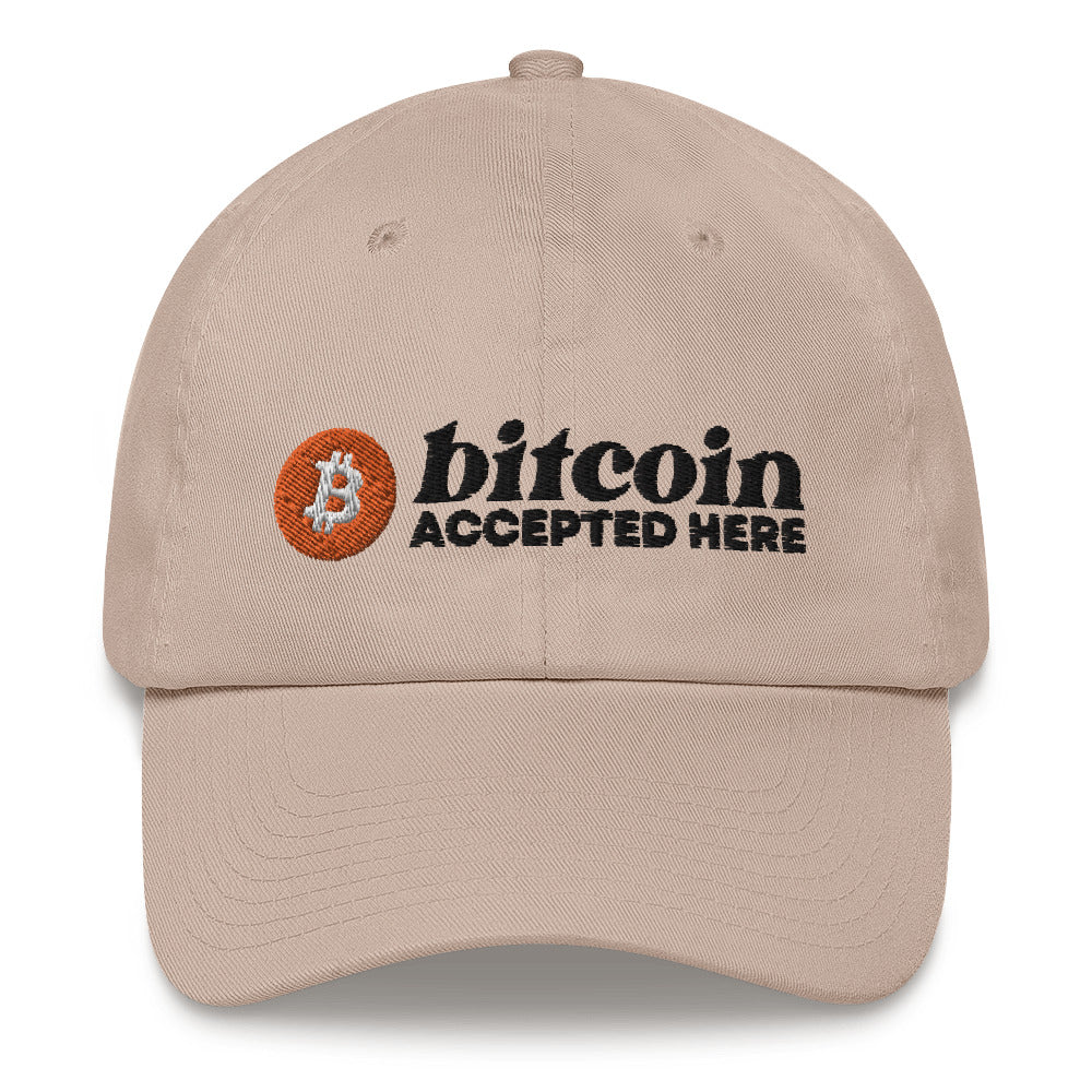 Bitcoin Accepted Here Dad Hat - Concordia Style Boutique