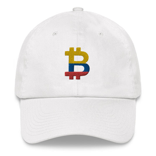 Colombian Flag Bitcoin B Dad Hat - Concordia Style Boutique