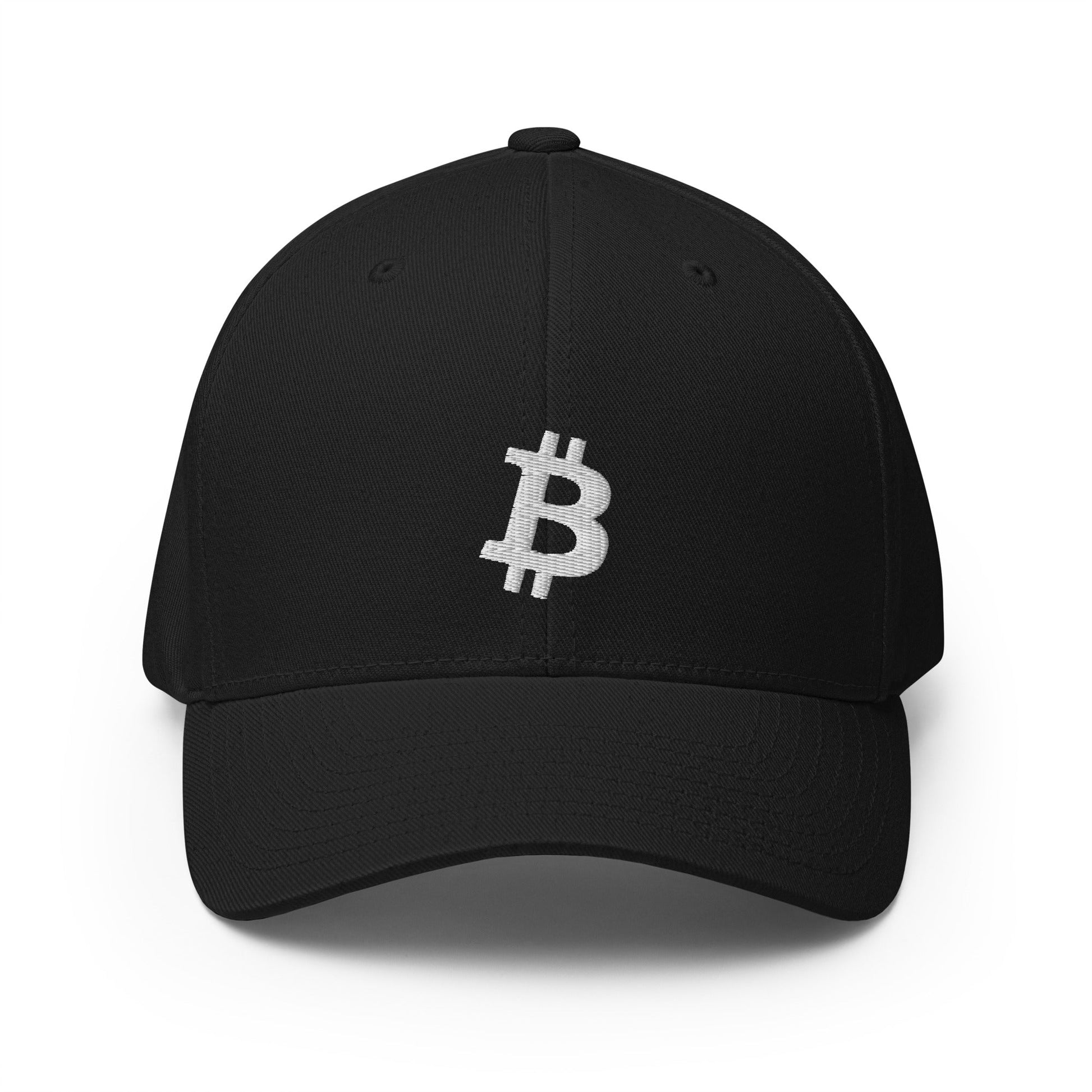 Bitcoin B (White Embroidery) Flexfit Hat - Concordia Style Boutique