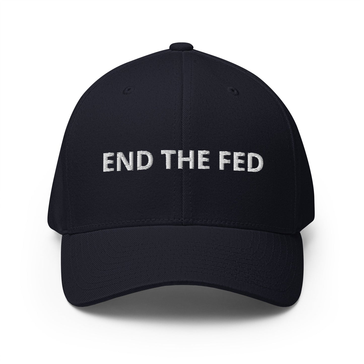 End The Fed (White Embroidery) Bitcoin Flexfit Hat - Concordia Style Boutique