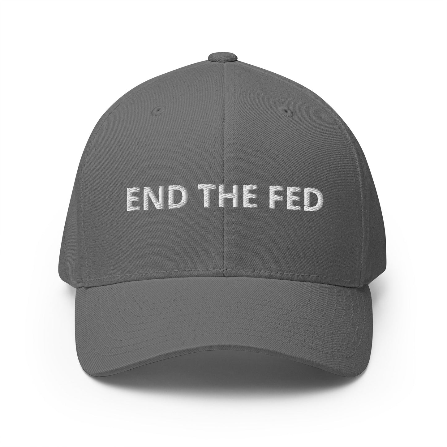 End The Fed (White Embroidery) Bitcoin Flexfit Hat - Concordia Style Boutique