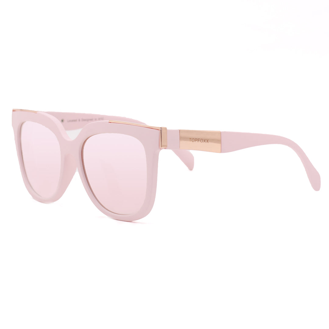 Coco - Rosegold Frame Rosegold Lens Wayfarer Sunglasses - Concordia Style Boutique