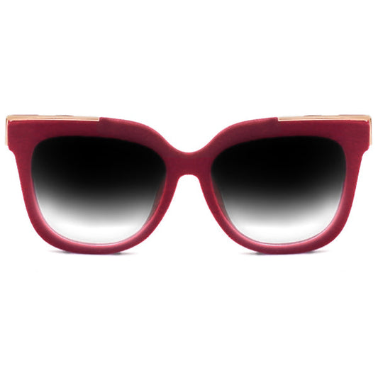Coco - Red Velvet Frame Black Lens Wayfarer Sunglasses - Concordia Style Boutique