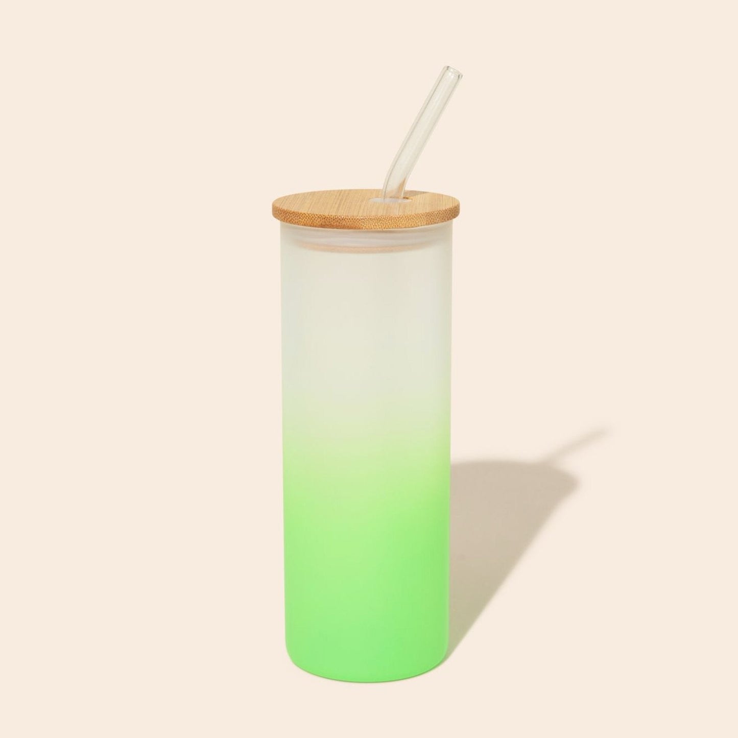 Colored Tall Glass Cup with Glass Straw - Concordia Style Boutique