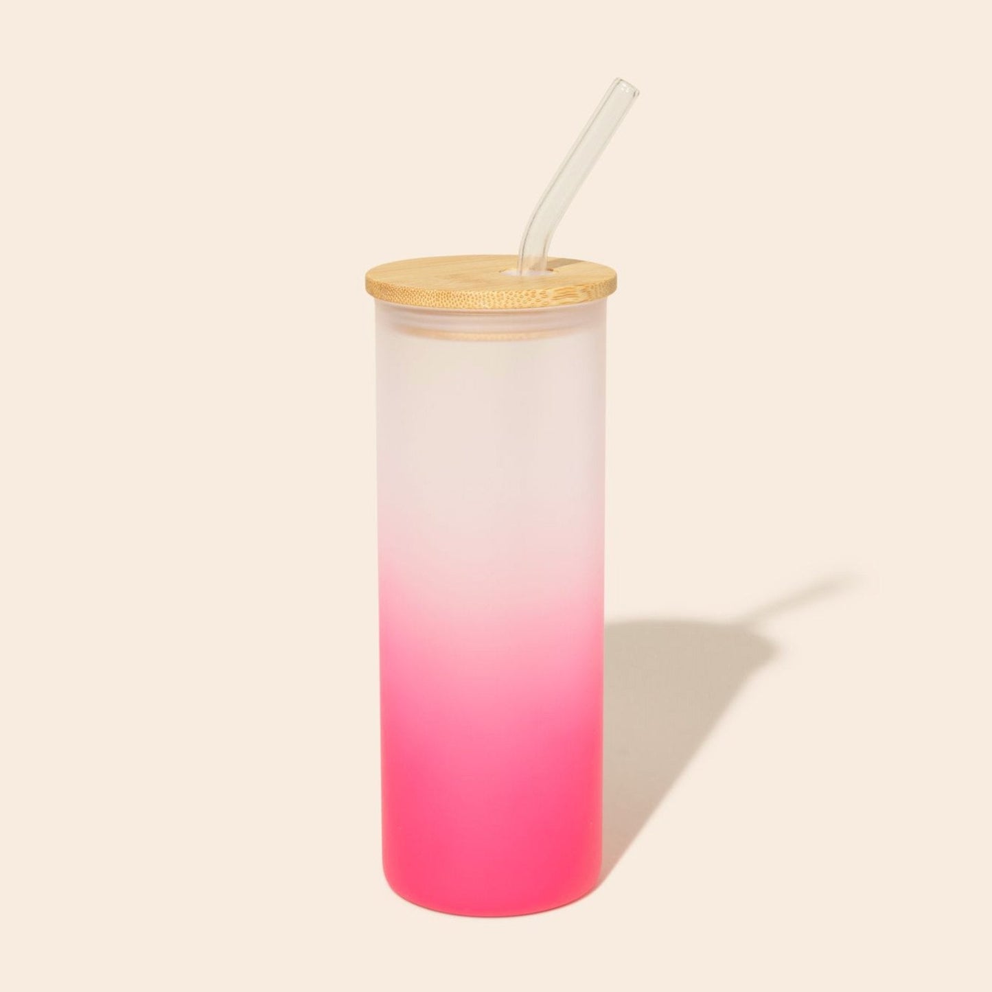 Colored Tall Glass Cup with Glass Straw - Concordia Style Boutique