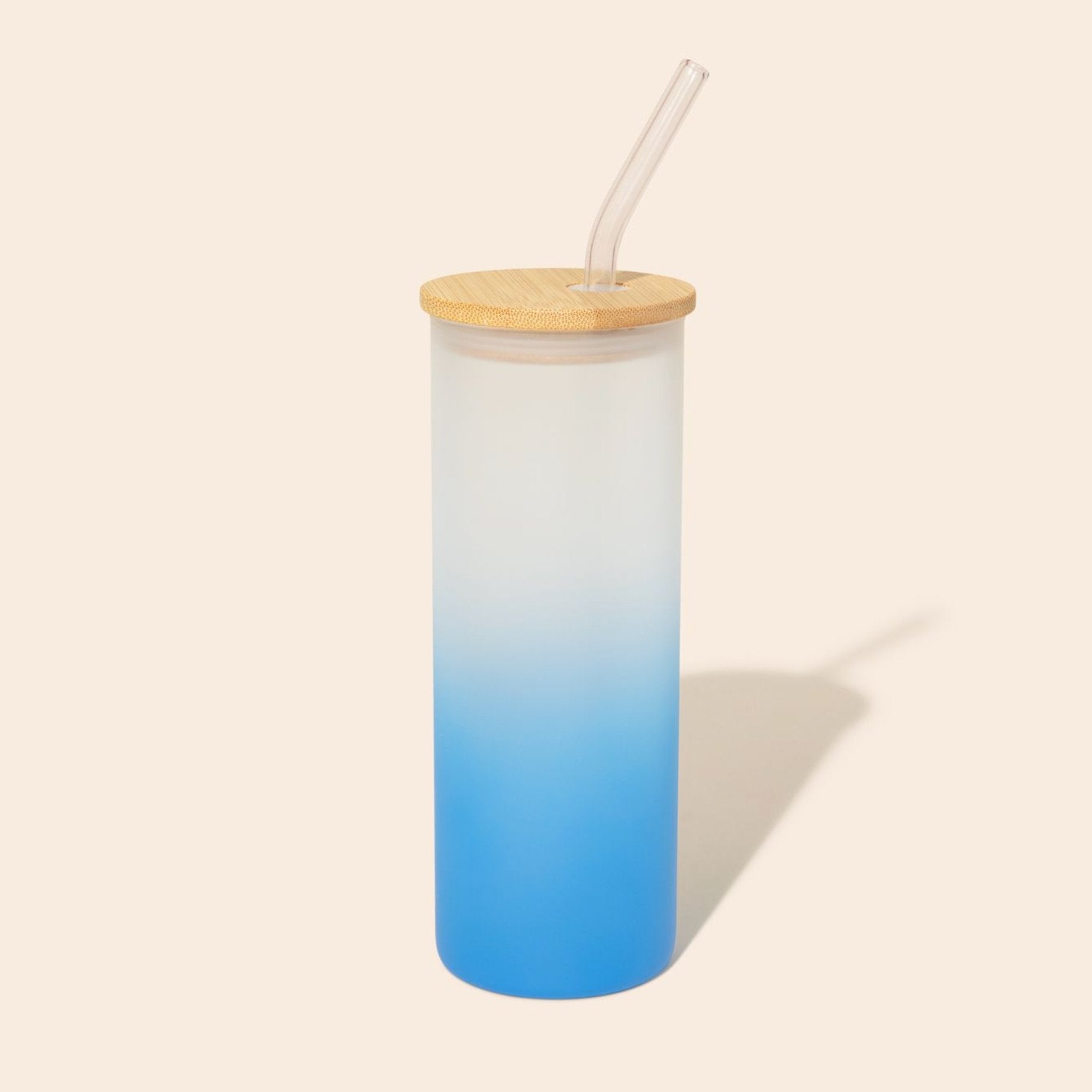 Colored Tall Glass Cup with Glass Straw - Concordia Style Boutique