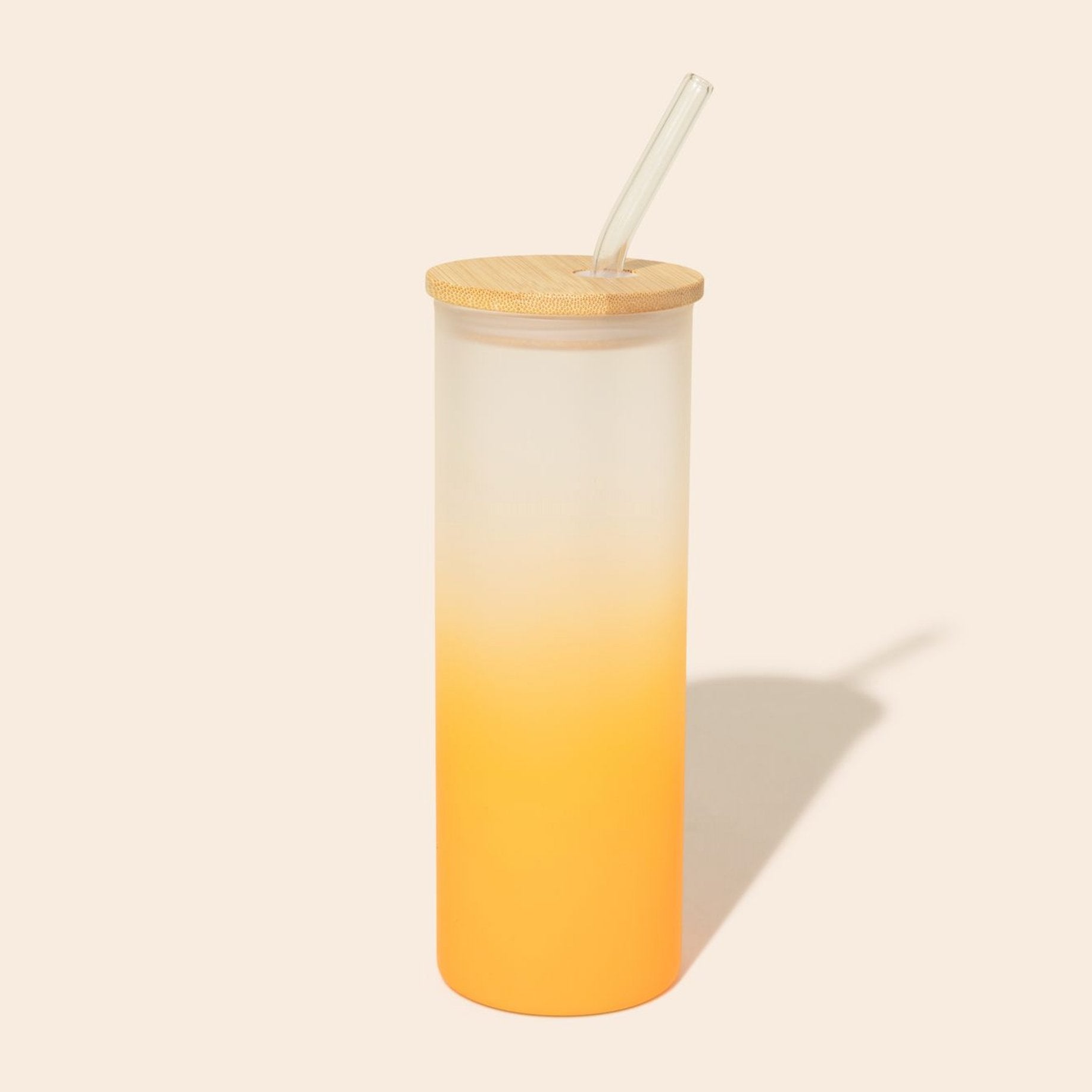 Colored Tall Glass Cup with Glass Straw - Concordia Style Boutique