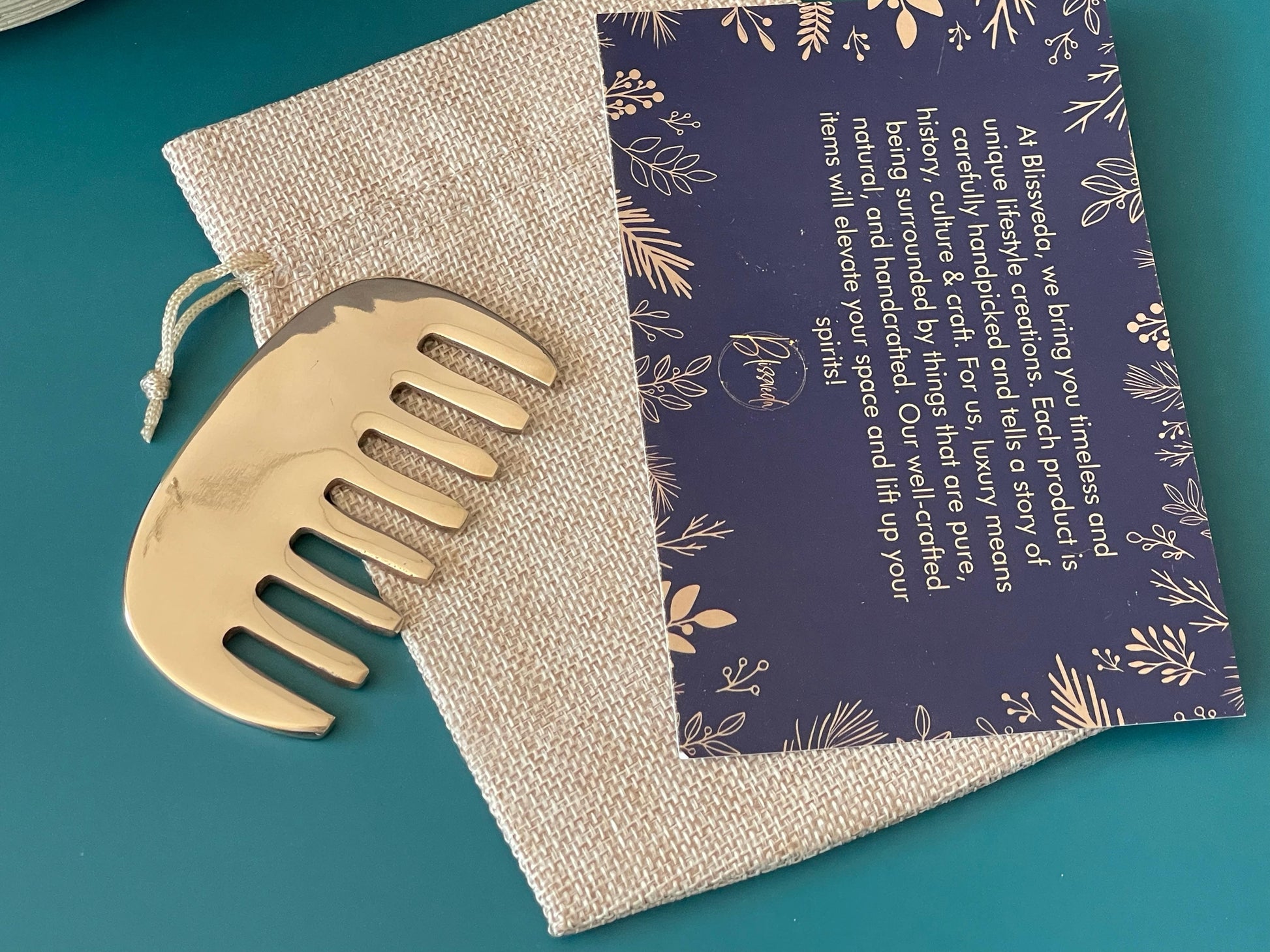 Ayurvedic Kansa Scalp Stimulation Comb - Concordia Style Boutique