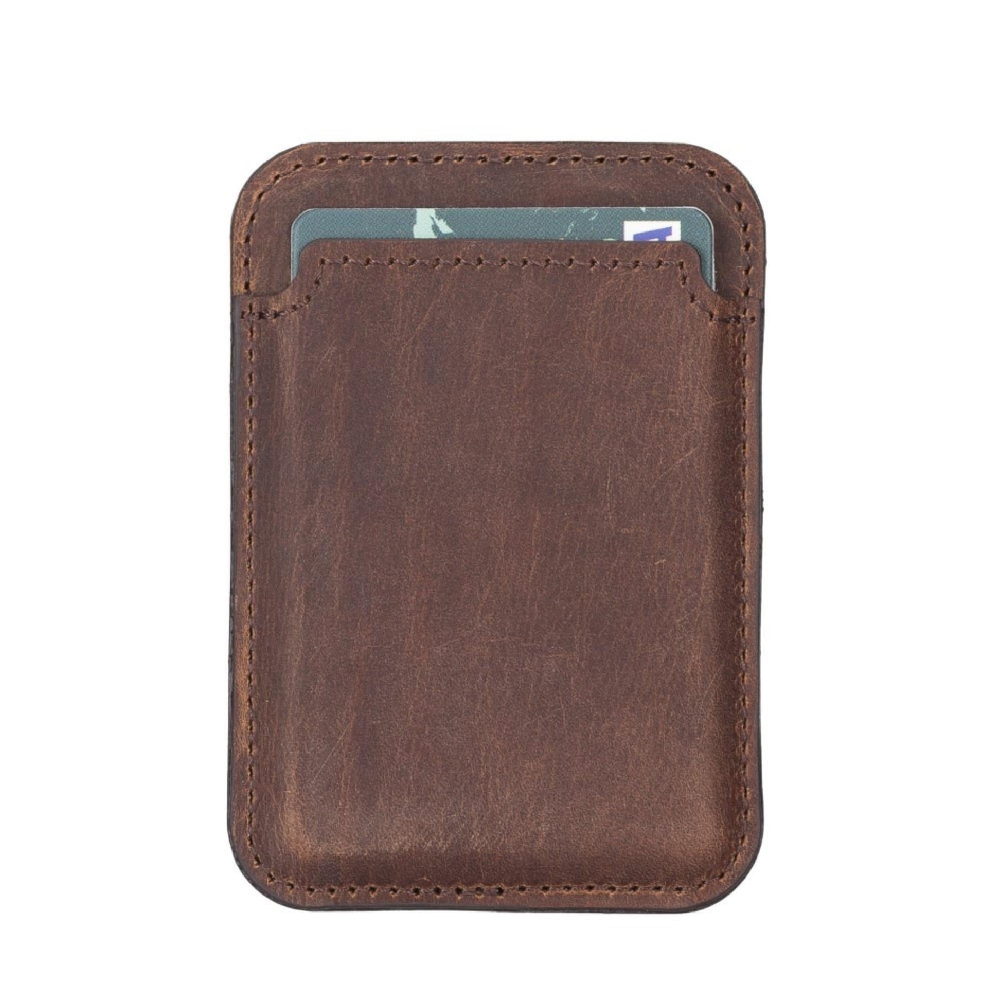 Cortland Full-Grain Leather Card Holder Wallet with Magnet - Concordia Style Boutique