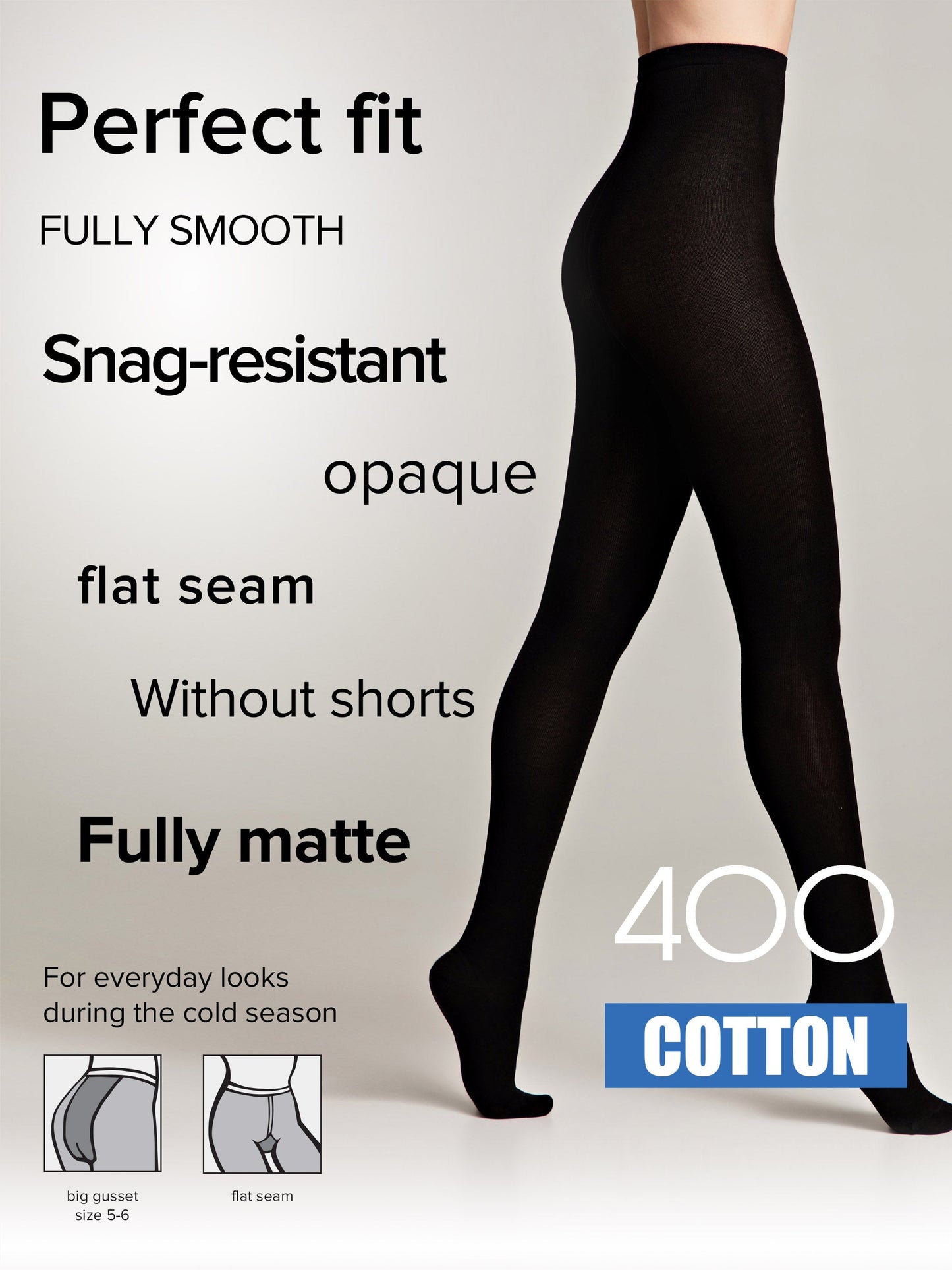 Tights Conte Cotton 400 Den - Warm Opaque - Concordia Style Boutique