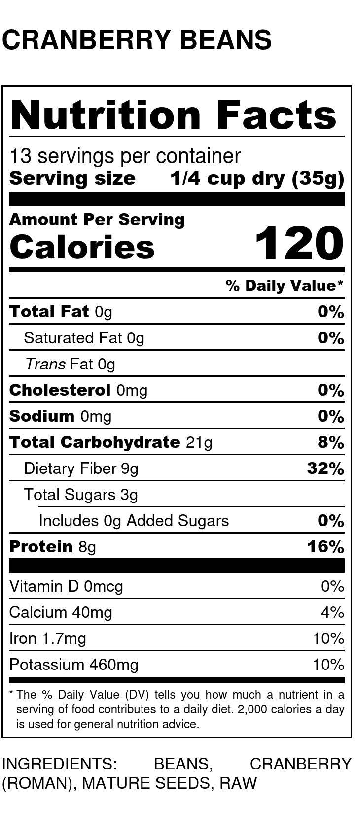 Cranberry Beans, Organic - Concordia Style Boutique