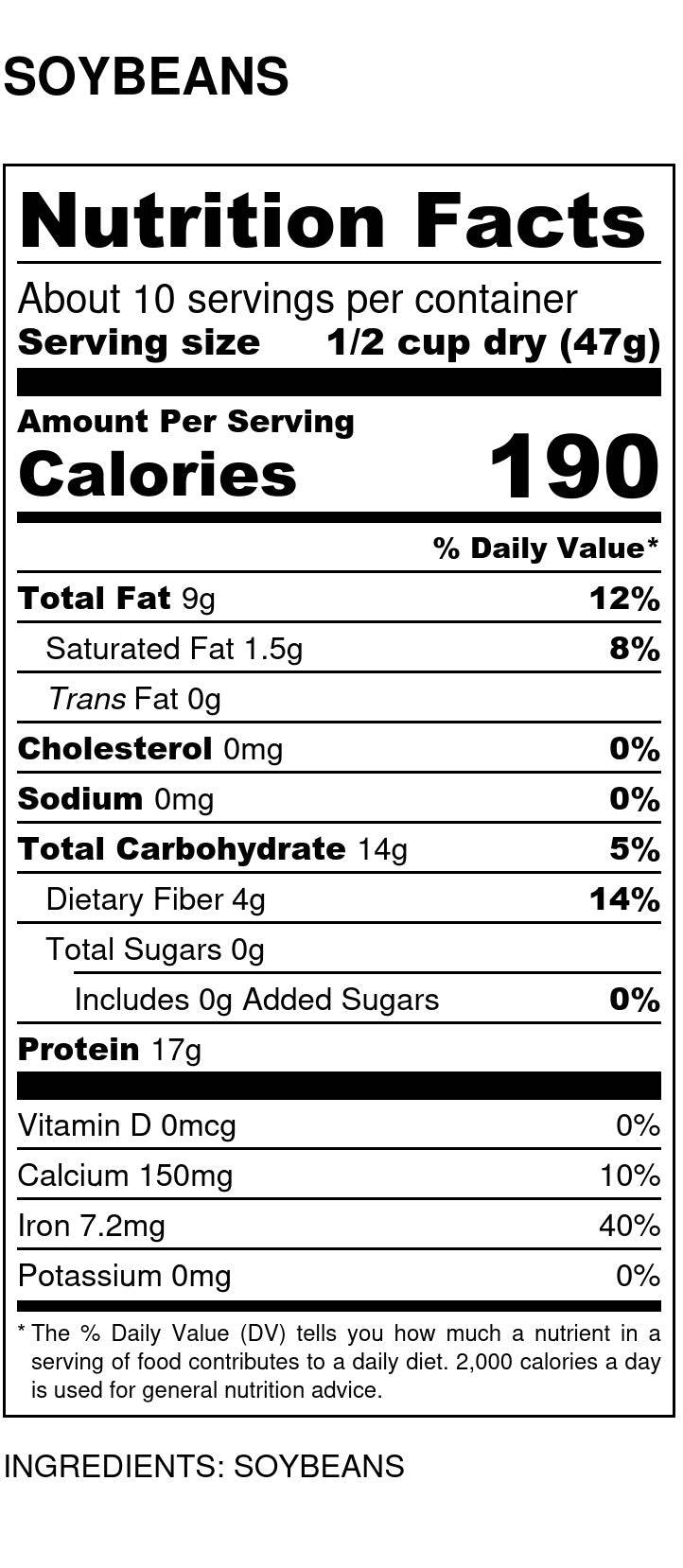 Soy Beans, Organic - Concordia Style Boutique