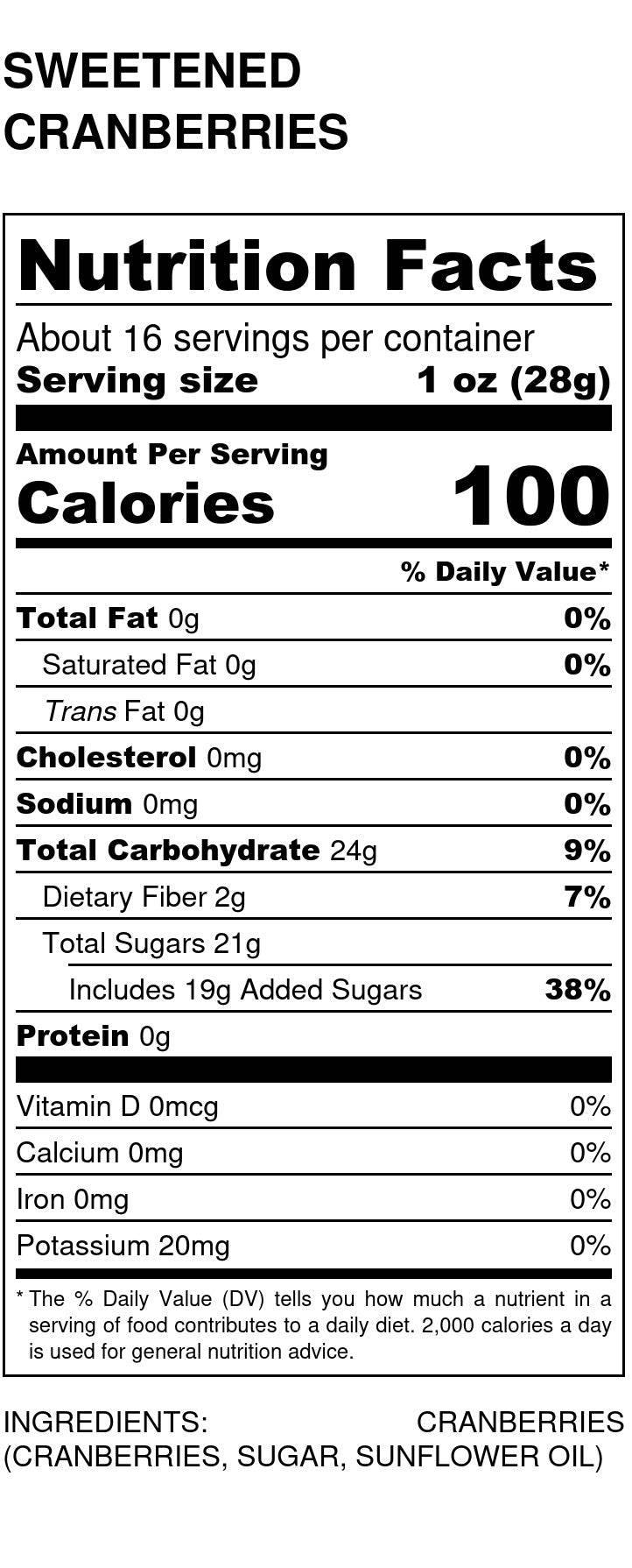 Cranberries, Sugar Sweetened - Premium Dried Fruit from Country Life Natural Foods - Just $6.95! Shop now at Concordia Style Boutique