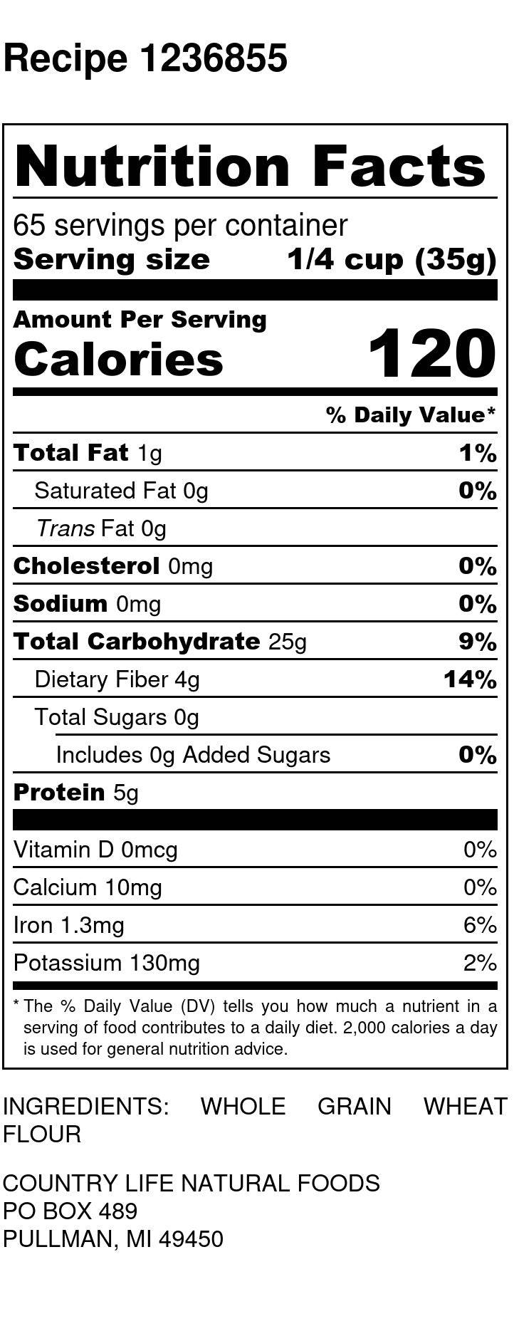 Whole Wheat Flour, Organic - Concordia Style Boutique