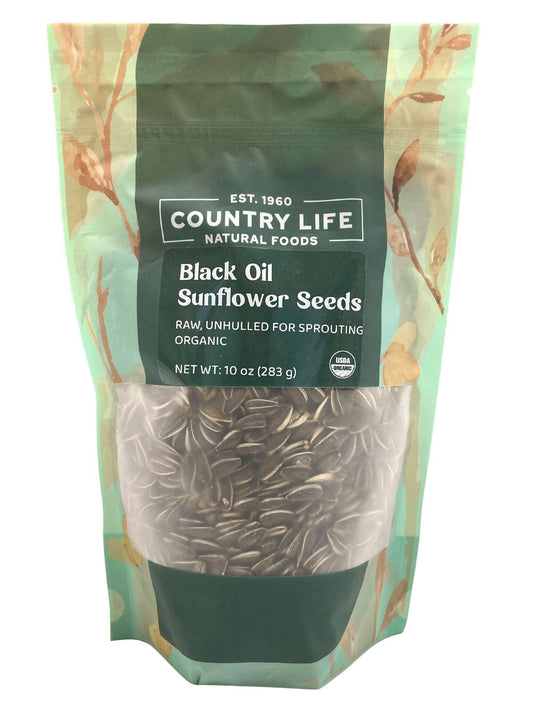 Sunflower Seeds, Black Oil, Unhulled For Sprouting, Organic - Concordia Style Boutique