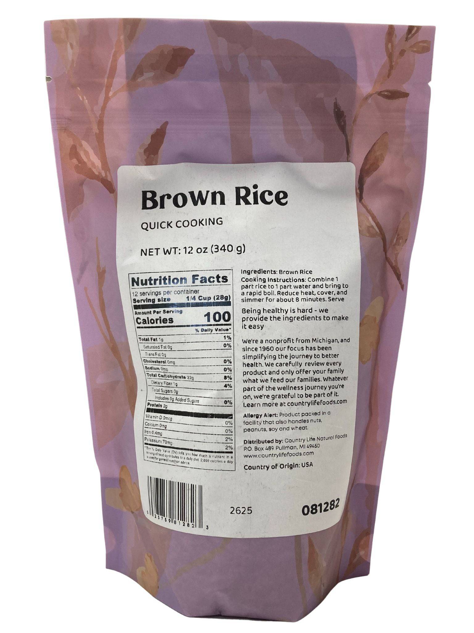 Quick Cooking Rice, Brown, 8 Min - Concordia Style Boutique